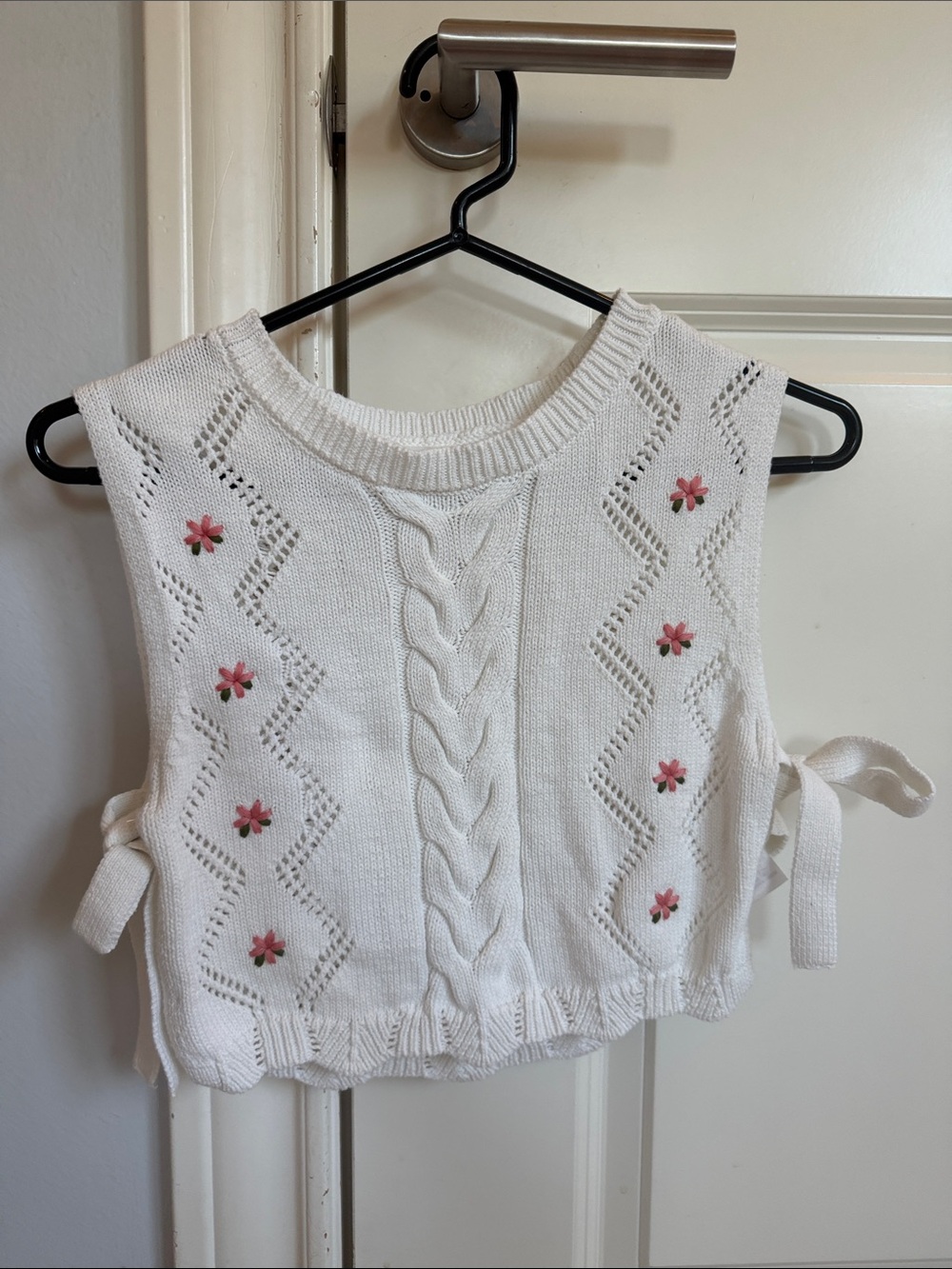 Altar'd State Cream Cable Knit Sweater Tank